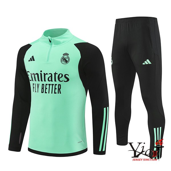 Repliche Insieme Tuta Calcio Real Madrid Verde Nero 2024 2025